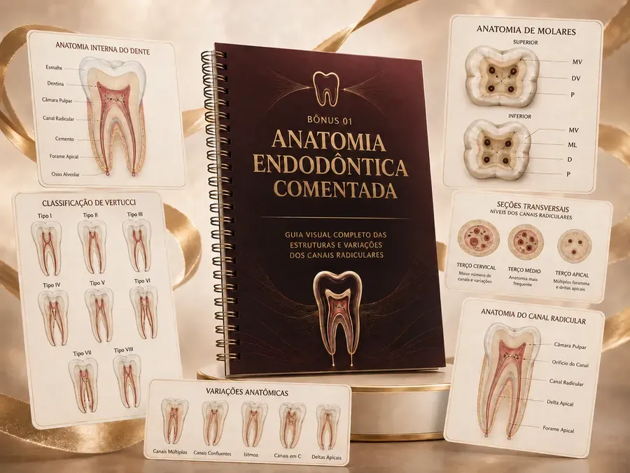 Bônus 01 — Anatomia Endodôntica Comentada, arte completa do material